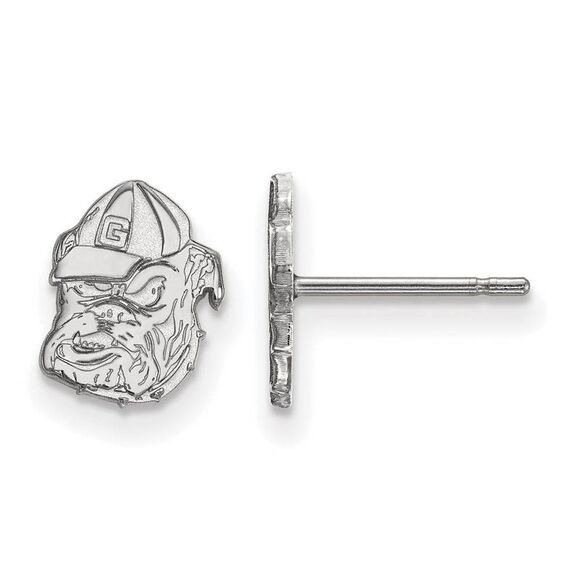 10k White Gold University of Georgia XS (Tiny) Post Earrings